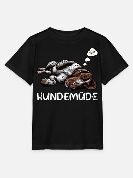 Hundemüde Deutsch Drahthaar drahthaar hunde - Stanley/Stella Kinder T-Shirt MINI CREATOR - Schwarz