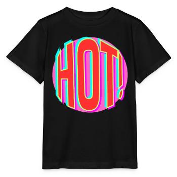 Neon Hot Retro Schriftzug - Stanley/Stella Kinder T-Shirt MINI CREATOR  - Schwarz - Vorne - Mikhail (115cm)