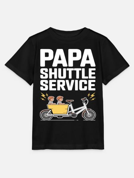Papa Shuttle Service Lastenrad Papa - Stanley/Stella Kinder T-Shirt MINI CREATOR  - Schwarz