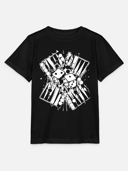 Backgammon | Brettspiel | Geschenk - Stanley/Stella Kinder T-Shirt MINI CREATOR - Schwarz