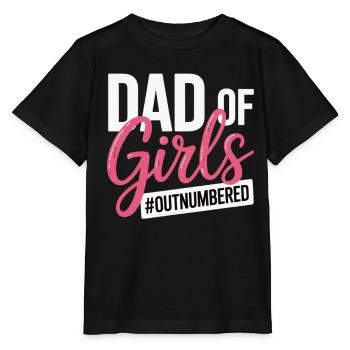 Dad of Girls Outnumbered Daddy Girl - Stanley/Stella MINI CREATOR Kids’ T-Shirt - black - Front - Mikhail (115cm)