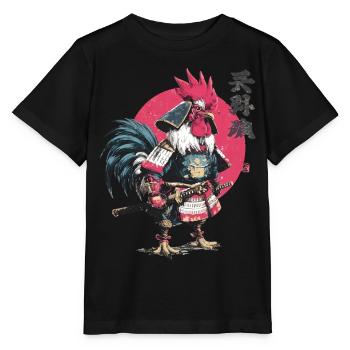 Armure samouraï coq - T-shirt bio MINI CREATOR Stanley/Stella Enfant - noir - Devant - Mikhail (115cm)