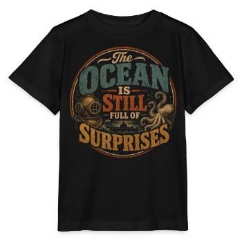 Der Ozean steckt voller Geheimnisse - Stanley/Stella Kinder T-Shirt MINI CREATOR  - Schwarz - Vorne - Mikhail (115cm)