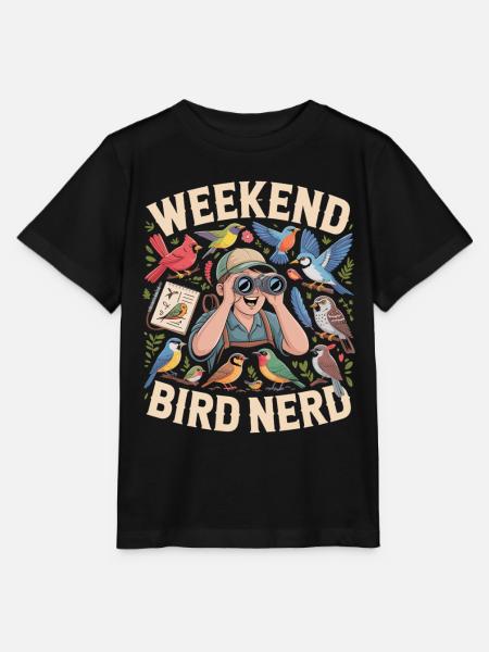Weekend Bird Nerd Vogelbeobachter - Stanley/Stella Kinder T-Shirt MINI CREATOR  - Schwarz