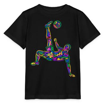 Soccer Colorful Soccer Players Kids Soccer Players - Stanley/Stella MINI CREATOR Kids’ T-Shirt - black - Front - Mikhail (115cm)