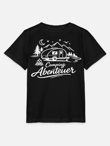 Camping Abenteuer - Stanley/Stella Kinder T-Shirt MINI CREATOR - Schwarz