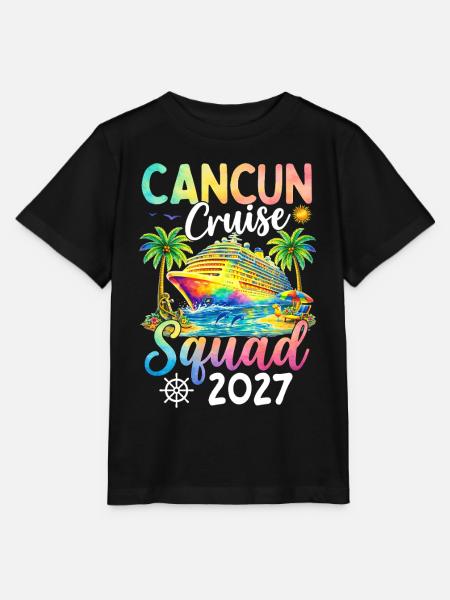 Cancun Cruise Squad 2027 - Stanley/Stella Kinder T-Shirt MINI CREATOR  - Schwarz