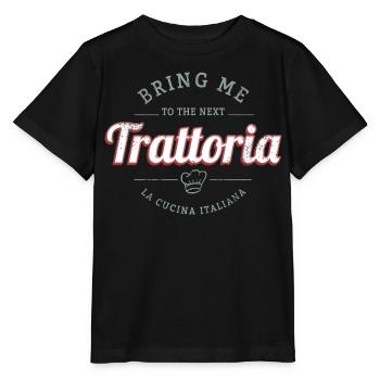 Trattoria Restaurant Italien Gastronomie Design - Stanley/Stella Kinder T-Shirt MINI CREATOR  - Schwarz - Vorne - Mikhail (115cm)
