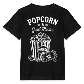 Billet de cinéma Popcorn et Good Movies - T-shirt bio MINI CREATOR Stanley/Stella Enfant - noir - Devant - Mikhail (115cm)