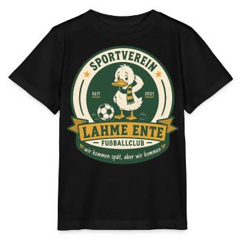 Lahme Ente Fußballclub - Stanley/Stella Kinder T-Shirt MINI CREATOR  - Schwarz - Vorne - Mikhail (115cm)