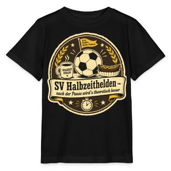 SV Halbzeithelden - Stanley/Stella Kinder T-Shirt MINI CREATOR  - Schwarz - Vorne - Mikhail (115cm)