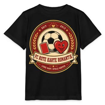 FC Rote Karte Romantik - Stanley/Stella Kinder T-Shirt MINI CREATOR  - Schwarz - Vorne - Mikhail (115cm)