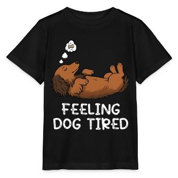 Se sentir fatigué par chien Teckel - T-shirt bio MINI CREATOR Stanley/Stella Enfant - noir - Devant - Mikhail (115cm)