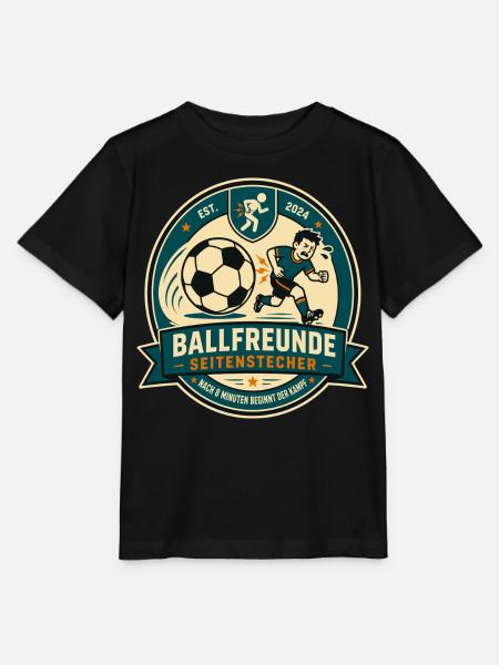 Ballfreunde Seitenstecher - Stanley/Stella Kinder T-Shirt MINI CREATOR - Schwarz