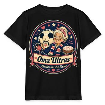 Oma Ultras - Stanley/Stella Kinder T-Shirt MINI CREATOR  - Schwarz - Vorne - Mikhail (115cm)