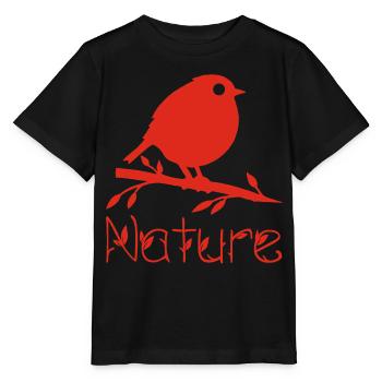 Nature Awakens (Red) - Stanley/Stella MINI CREATOR Kids’ T-Shirt - black - Front - Mikhail (115cm)