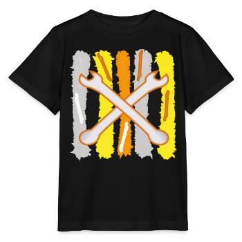 Clés à outils - T-shirt bio MINI CREATOR Stanley/Stella Enfant - noir - Devant - Mikhail (115cm)
