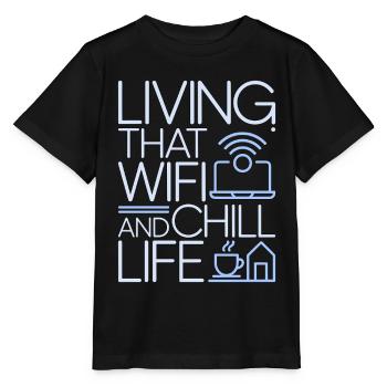 Remote Developer Living That WiFi Web Developer - Stanley/Stella Kinder T-Shirt MINI CREATOR  - Schwarz - Vorne - Mikhail (115cm)