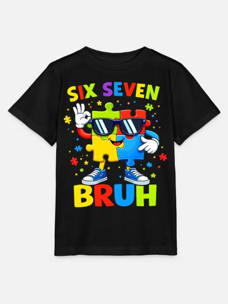 Six Seven Bruh 67. Geburtstag Junge Mädchen Puzzle - Stanley/Stella Kinder T-Shirt MINI CREATOR - Schwarz