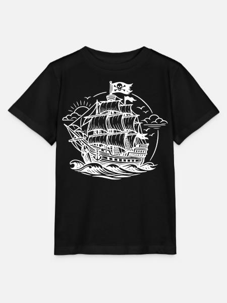 Piratenschiff - Stanley/Stella Kinder T-Shirt MINI CREATOR  - Schwarz