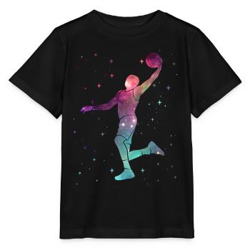 Basketball Players Basketball Players Space Basketball - Stanley/Stella MINI CREATOR Kids’ T-Shirt - black - Front - Mikhail (115cm)