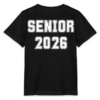 Don de la classe senior 2026 de la classe blanche varsity - T-shirt bio MINI CREATOR Stanley/Stella Enfant - noir - Devant - Mikhail (115cm)