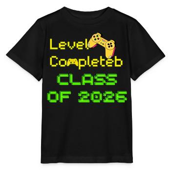 Niveau complété Cadeau de la promotion 2026 Gamer Grad - T-shirt bio MINI CREATOR Stanley/Stella Enfant - noir - Devant - Mikhail (115cm)