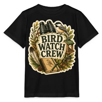 BIRD WATCH CREW Wolken - Stanley/Stella Kinder T-Shirt MINI CREATOR  - Schwarz - Vorne - Mikhail (115cm)