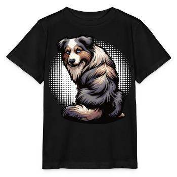 Berger australien Aussie Aussie Propriétaires Aussies - T-shirt bio MINI CREATOR Stanley/Stella Enfant - noir - Devant - Mikhail (115cm)