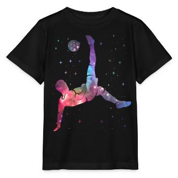 Soccer Soccer Players Space Kids Soccer Players - Stanley/Stella MINI CREATOR Kids’ T-Shirt - black - Front - Mikhail (115cm)