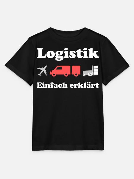 Logistik Design: Flugzeug, Lkw, Fracht - Stanley/Stella Kinder T-Shirt MINI CREATOR  - Schwarz