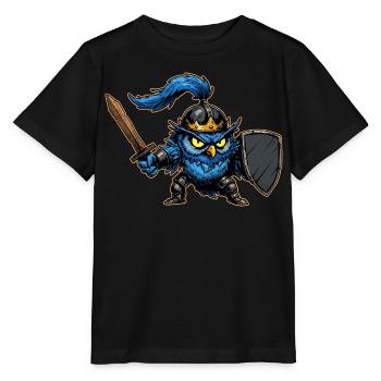 Knight Owl Ren Faire Mittelalterfest Lustig - Stanley/Stella Kinder T-Shirt MINI CREATOR  - Schwarz - Vorne - Mikhail (115cm)