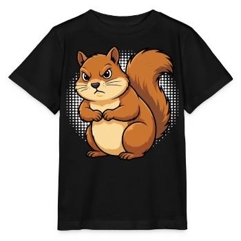 Squirrel Squirrel Squirrel Lover Rodent - Stanley/Stella MINI CREATOR Kids’ T-Shirt - black - Front - Mikhail (115cm)