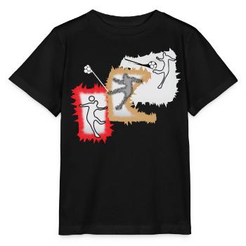 Dynamischer Ballspieler - Stanley/Stella Kinder T-Shirt MINI CREATOR  - Schwarz - Vorne - Mikhail (115cm)