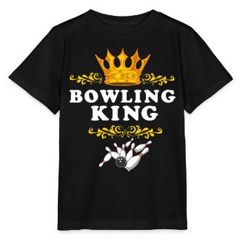 Bowling King : Drôle de cadeau rétro Strike Master - T-shirt bio MINI CREATOR Stanley/Stella Enfant - noir - Devant - Mikhail (115cm)