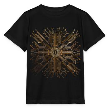 Code humoristique geek PC Cpu Platine Core - T-shirt bio MINI CREATOR Stanley/Stella Enfant - noir - Devant - Mikhail (115cm)