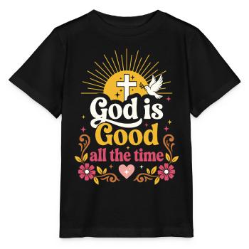 Dieu est bon tout le temps chrétien - T-shirt bio MINI CREATOR Stanley/Stella Enfant - noir - Devant - Mikhail (115cm)