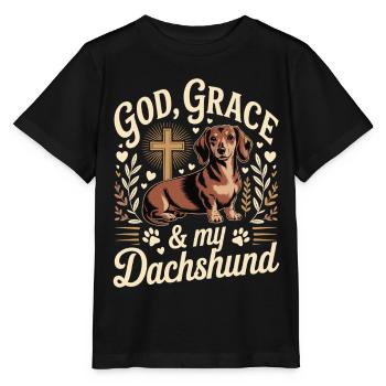 God Grace Teckel - T-shirt bio MINI CREATOR Stanley/Stella Enfant - noir - Devant - Mikhail (115cm)