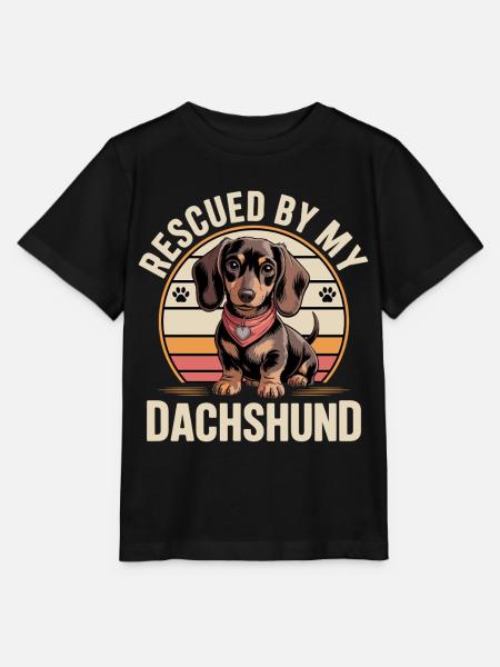 Dackel Retro - Stanley/Stella Kinder T-Shirt MINI CREATOR - Schwarz