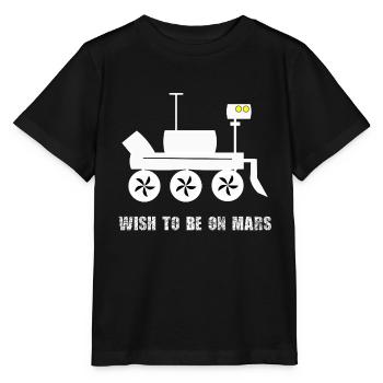 Motif du rover de souhait martien - T-shirt bio MINI CREATOR Stanley/Stella Enfant - noir - Devant - Mikhail (115cm)