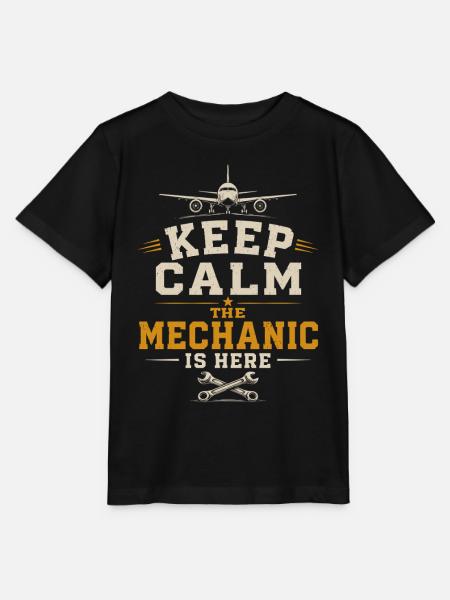 Flugzeugtechnik Luftfahrt Ingenieur Beruf - Stanley/Stella Kinder T-Shirt MINI CREATOR - Schwarz
