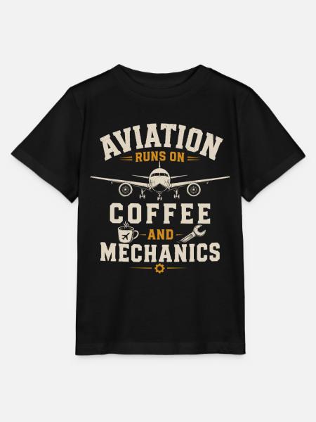Luftfahrt Techniker Flugzeug Instandhaltung - Stanley/Stella Kinder T-Shirt MINI CREATOR - Schwarz