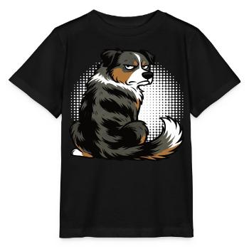 Berger australien Aussie Aussie Propriétaires Aussies - T-shirt bio MINI CREATOR Stanley/Stella Enfant - noir - Devant - Mikhail (115cm)