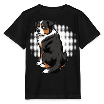 Berger australien Aussie Aussie Propriétaires Aussies - T-shirt bio MINI CREATOR Stanley/Stella Enfant - noir - Devant - Mikhail (115cm)
