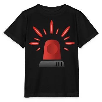 Lumière d’alerte de Sirène rouge - T-shirt bio MINI CREATOR Stanley/Stella Enfant - noir - Devant - Mikhail (115cm)