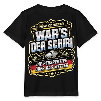 Wenn wir verlieren, war’s der Schiri - Stanley/Stella Kinder T-Shirt MINI CREATOR  - Schwarz - Vorne - Mikhail (115cm)
