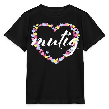 Courageous Courage Encourage - Cœur Pastel - T-shirt bio MINI CREATOR Stanley/Stella Enfant - noir - Devant - Mikhail (115cm)