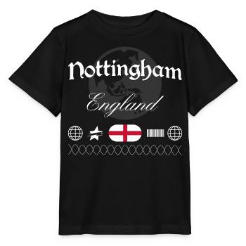 Nottingham England Streetwear Travel Souvenir - Stanley/Stella MINI CREATOR Kids’ T-Shirt - black - Front - Mikhail (115cm)