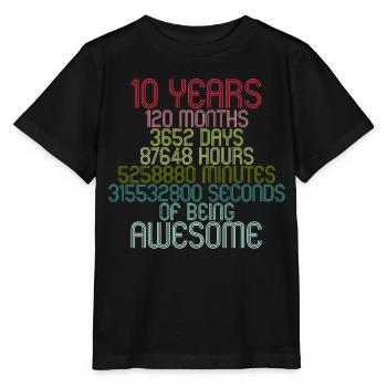 10. Geburtstag | 10 Jahre | 2 Schaltjahre inklusiv - Stanley/Stella Kinder T-Shirt MINI CREATOR  - Schwarz - Vorne - Mikhail (115cm)