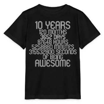10. Geburtstag 10 Jahre 2 Schaltjahre inklusiv - Stanley/Stella Kinder T-Shirt MINI CREATOR  - Schwarz - Vorne - Mikhail (115cm)
